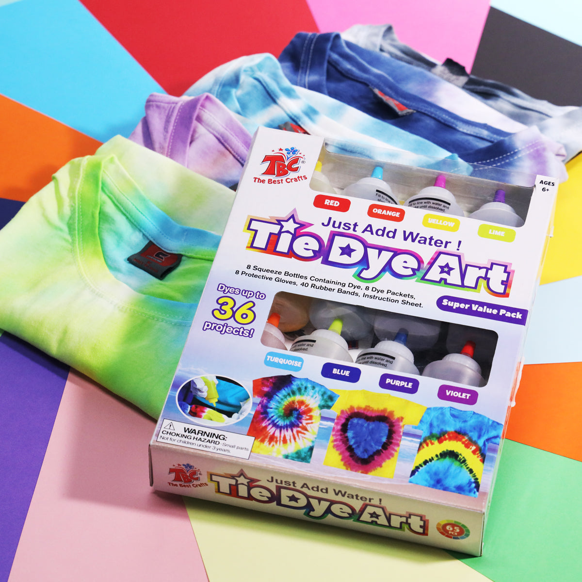 8 Colours Tie Dye Kit With Bonus Tie Dye Powder Refiils Packs ·Wholesa –  WingArt