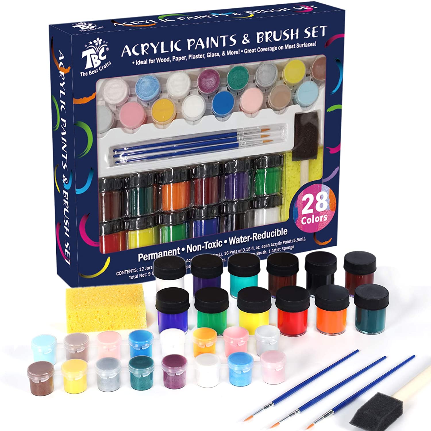  Nlapldy Airbrush Paint, 28 Colors Airbrush Paint Set